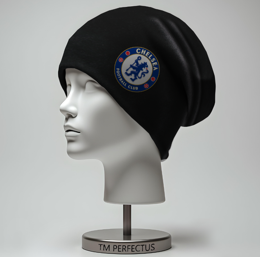 Шапка "Челсі футбольний клуб емблема лого" унісекс з принтом ВСІ розміри