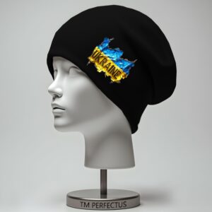 Шапка "Напис Україна прапор" унісекс з принтом ВСІ розміри