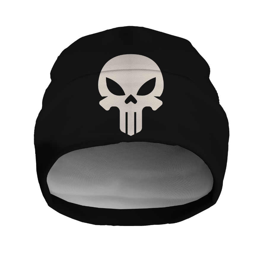 Шапка біні "Череп емблема Каратель" унісекс з принтом ВСІ розміри