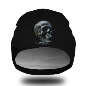 Шапка біні "Череп готика" унісекс з принтом ВСІ розміри