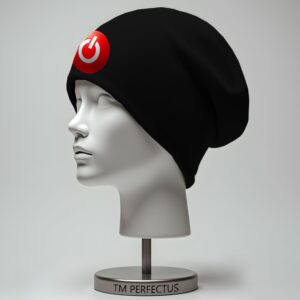 Шапка біні "Червона кнопка вимкнення" унісекс з принтом ВСІ розміри