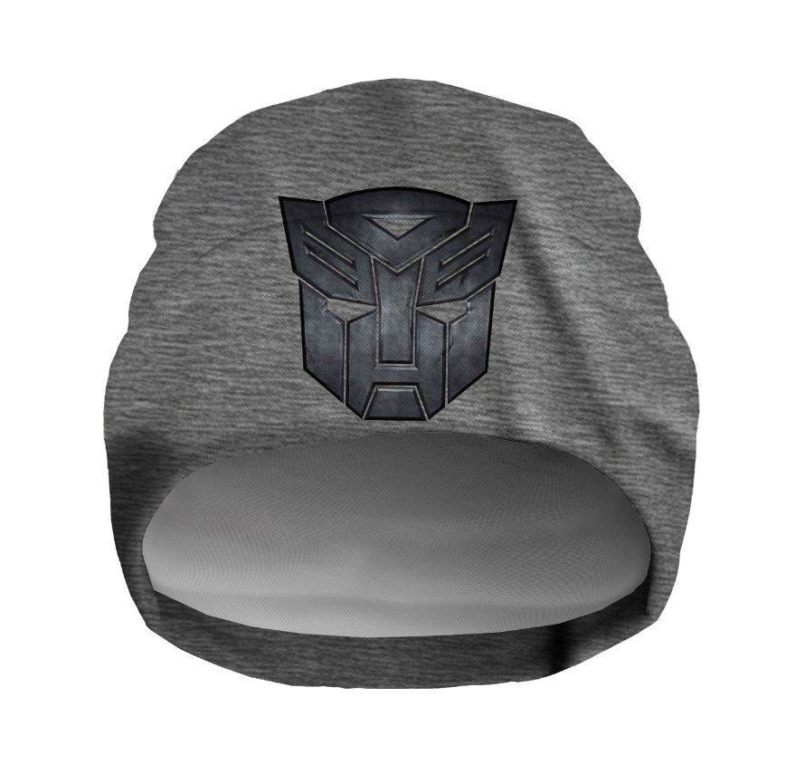 Шапка біні "Трансформери лого емблема 1" унісекс з принтом ВСІ розміри