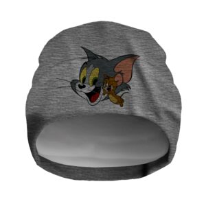 Шапка біні "Том і Джеррі" унісекс з принтом ВСІ розміри