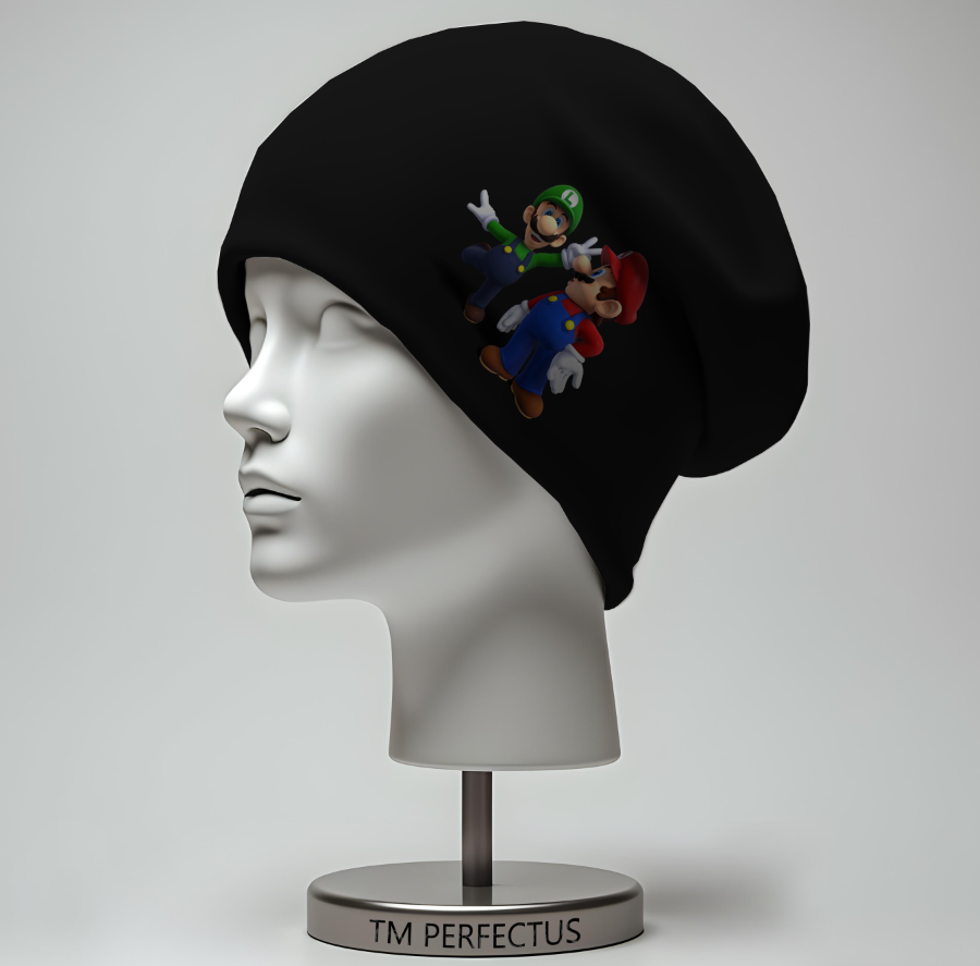 Шапка біні "Супер Маріо гра" унісекс з принтом ВСІ розміри