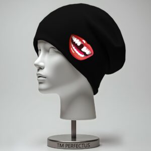 Шапка біні "Прикольна посмішка без зуба людини арт" унісекс з принтом ВСІ розміри