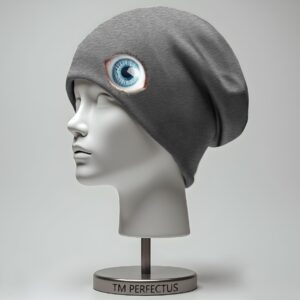 Шапка біні "Очі людини мульт прикол" унісекс з принтом ВСІ розміри