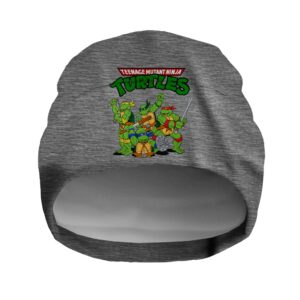 Шапка біні "Ніндзя черепашки мультик" унісекс з принтом ВСІ розміри