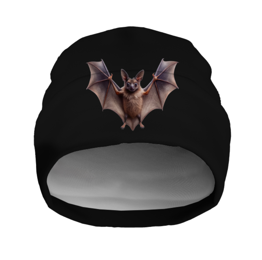 Шапка біні "Кажан летюча миша" унісекс з принтом ВСІ розміри