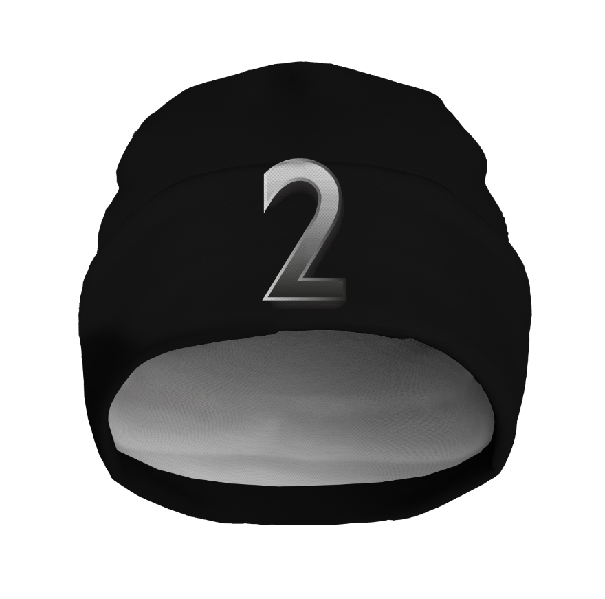 Шапка біні "З цифрою два 2" унісекс з принтом ВСІ розміри