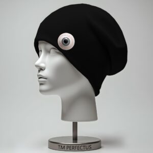 Шапка біні "З очима Хеловін прикол" унісекс з принтом ВСІ розміри