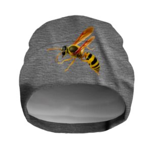 Шапка біні "З осою" унісекс з принтом ВСІ розміри