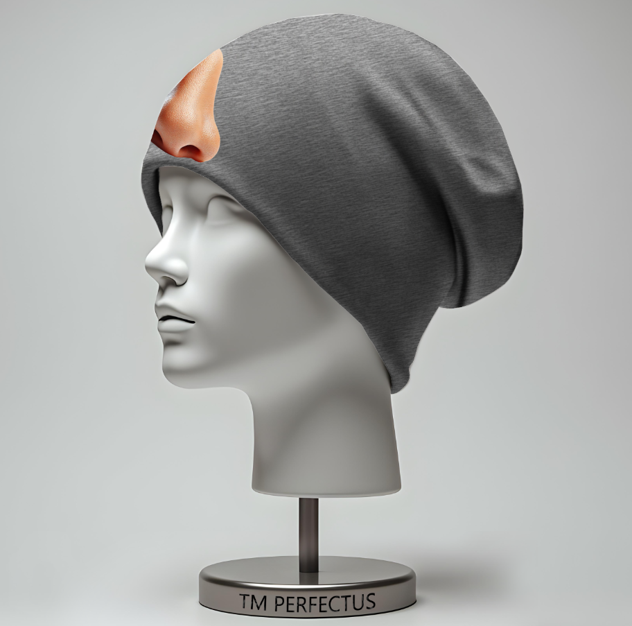 Шапка біні "З носом людини" унісекс з принтом ВСІ розміри