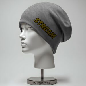 Шапка біні "З написом стрім" унісекс з принтом ВСІ розміри