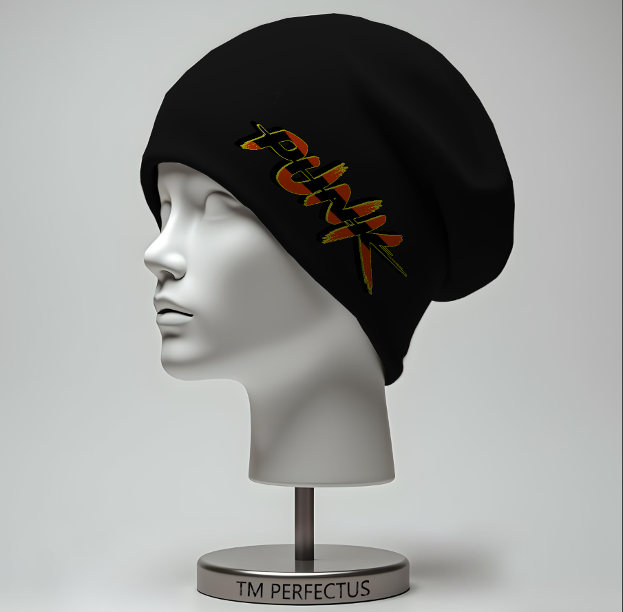 Шапка біні "З написом панк" унісекс з принтом ВСІ розміри