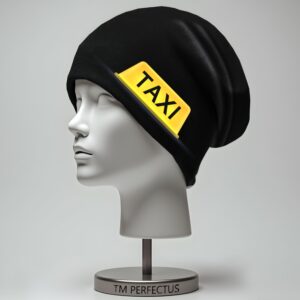 Шапка біні "Знак таксі" унісекс з принтом ВСІ розміри
