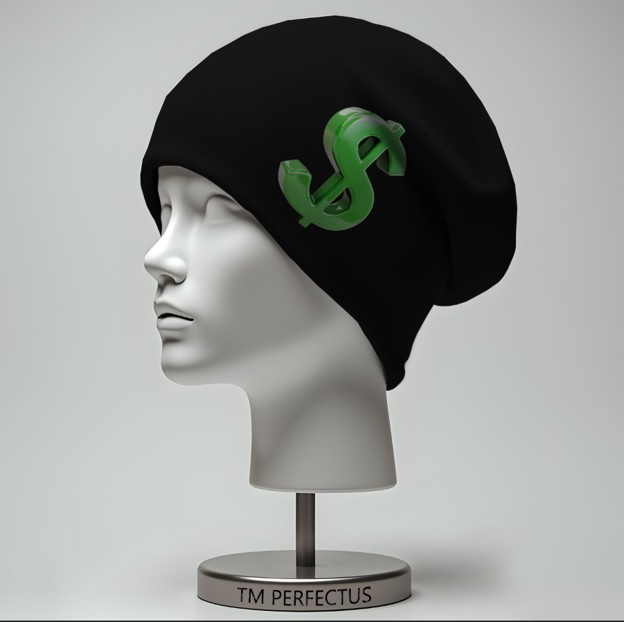 Шапка біні "Знак долара зелений" унісекс з принтом ВСІ розміри