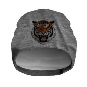 Шапка біні "Голова тигра" унісекс з принтом ВСІ розміри