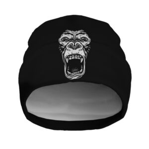 Шапка біні "Голова морда мавпи Кінг Конга" унісекс з принтом ВСІ розміри