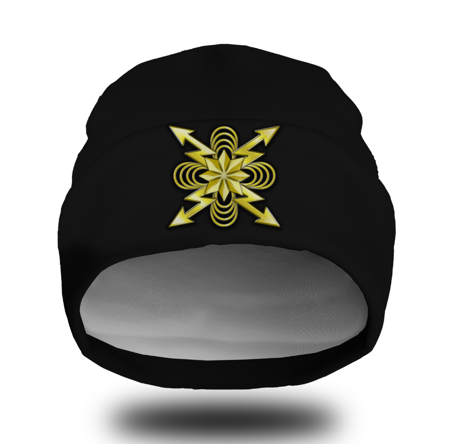 Шапка біні "Війська кібербезпеки зв'язку емблема знак ЗСУ" унісекс з принтом ВСІ розміри