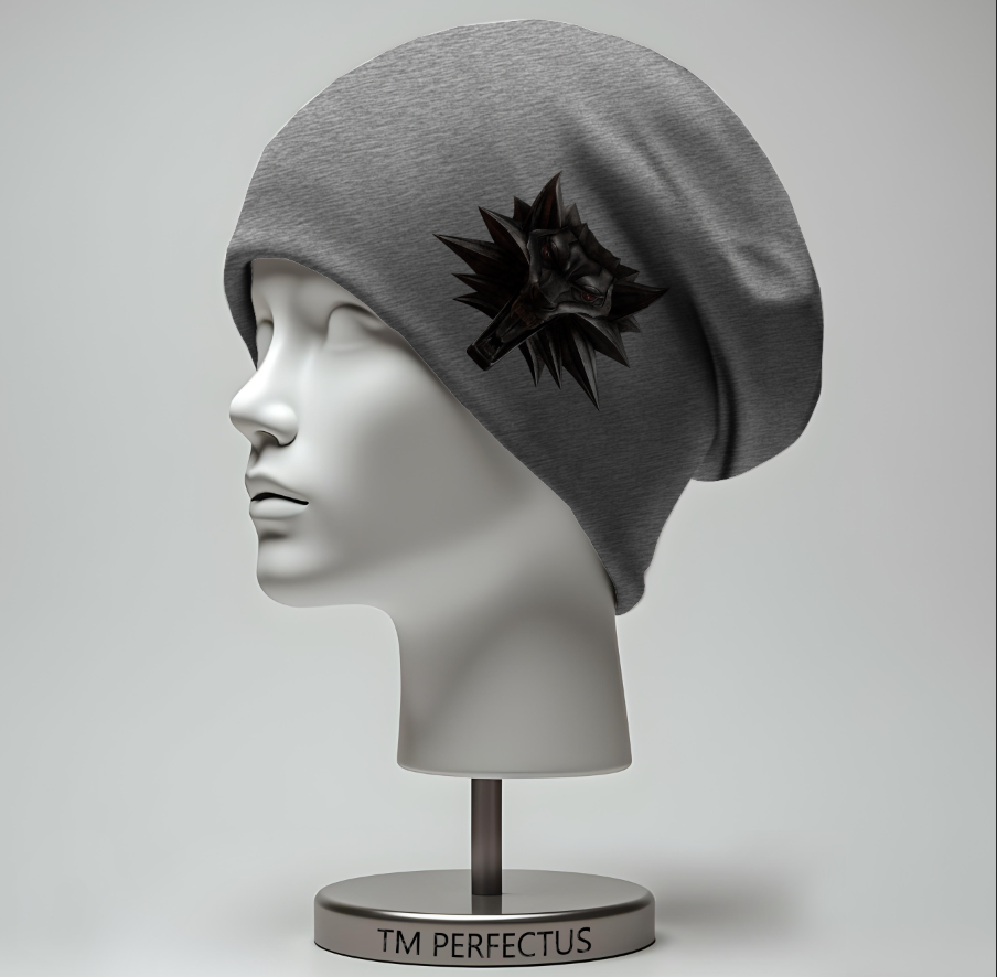 Шапка біні "Відьмак гра лого 2" унісекс з принтом ВСІ розміри