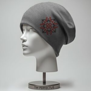 Шапка біні "Вишиванка закодоване ім'я Олена орнаменти" унісекс з принтом ВСІ розміри
