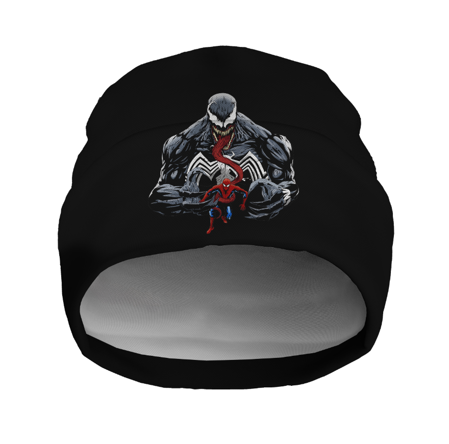 Шапка біні "Веном Спайдермен Марвел" унісекс з принтом ВСІ розміри