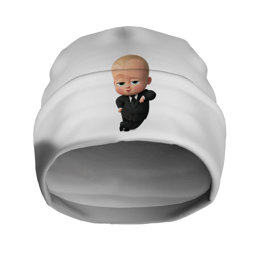 Шапка біні "Бебі Бос малюк мультик 3" унісекс з принтом ВСІ розміри