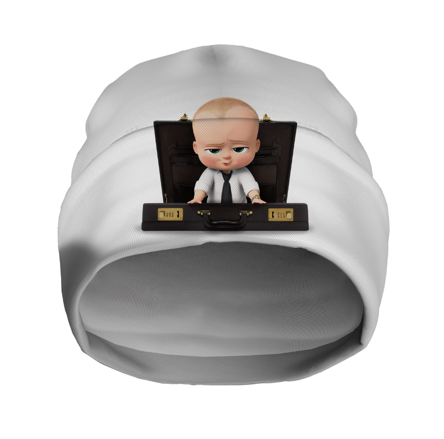 Шапка біні "Бебі Бос малюк мультик 2" унісекс з принтом ВСІ розміри