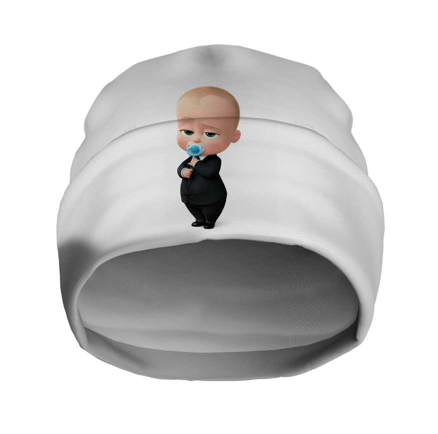 Шапка біні "Бебі Бос малюк мультик 11" унісекс з принтом ВСІ розміри