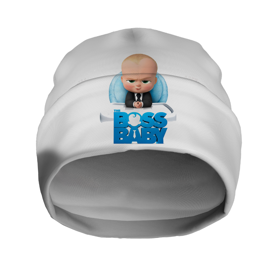 Шапка біні "Бебі Бос малюк мультик 1" унісекс з принтом ВСІ розміри