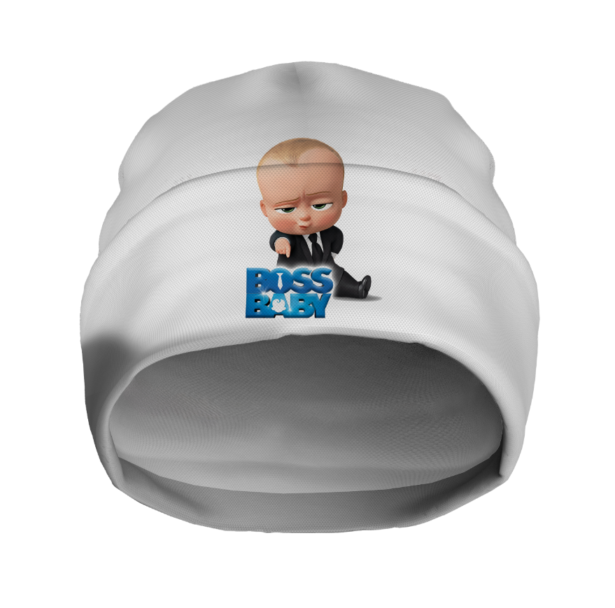 Шапка біні "Бебі Бос малюк мультик" унісекс з принтом ВСІ розміри