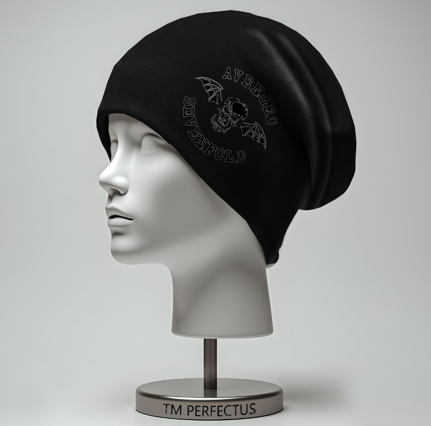 Шапка "Avenged Sevenfold Авенджед Севенфолд музичний рок гурт лого емблема" унісекс з принтом ВСІ розміри