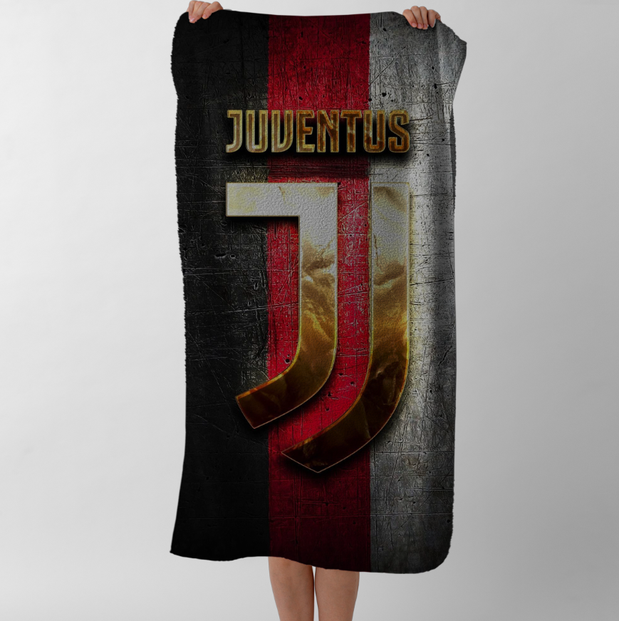Рушник Ювентус емблема футбол клуб лого 7  пляжний з принтом ВСІ розміри