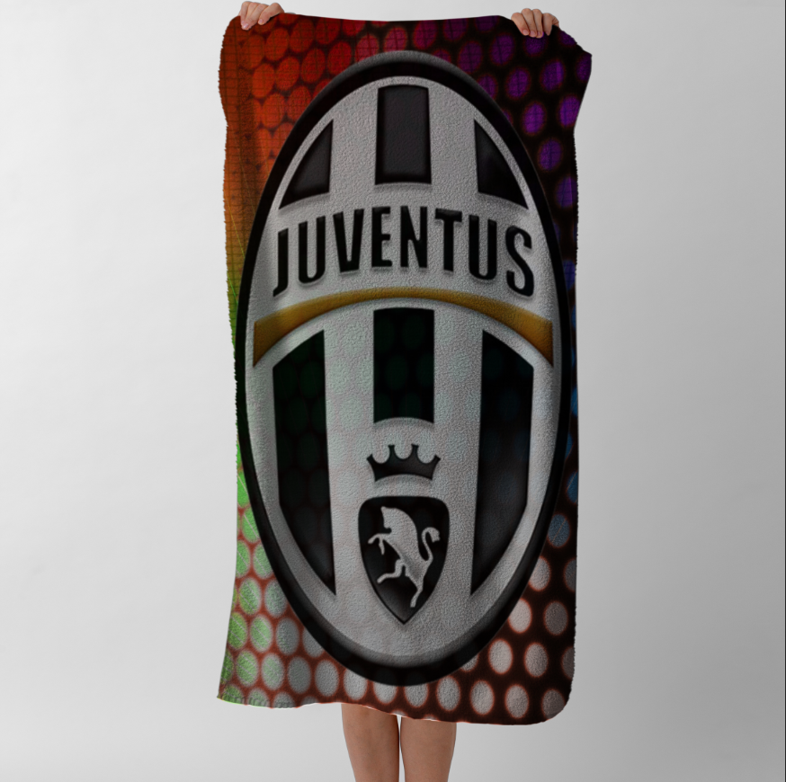 Рушник Ювентус емблема футбол клуб лого 2  пляжний з принтом ВСІ розміри