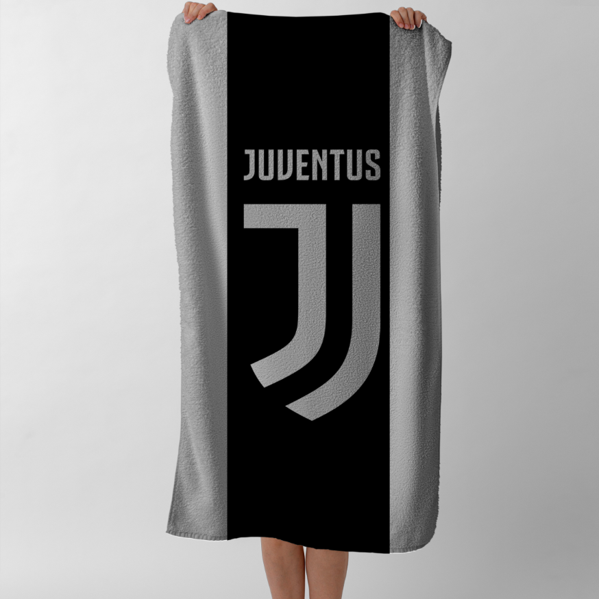 Рушник Ювентус емблема футбол клуб лого  пляжний з принтом ВСІ розміри