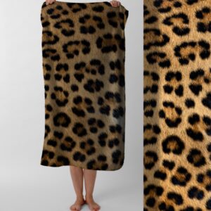 Рушник Шкіра хутро шерсть леопарда  пляжний з принтом ВСІ розміри