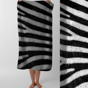 Рушник Шкіра хутро шерсть зебри  пляжний з принтом ВСІ розміри