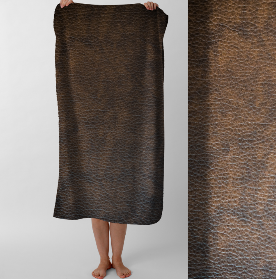 Рушник Шкіра тварини коричнева текстура  пляжний з принтом ВСІ розміри