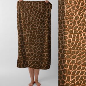 Рушник Шкіра тварини коричнева  пляжний з принтом ВСІ розміри