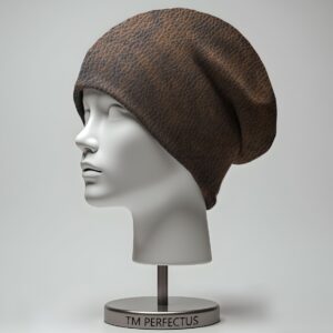 Шапка біні Текстура шкіри тварин коричнева Всі розміри Всі сезони