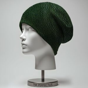Шапка біні Текстура шкіри тварини зелена Всі розміри Всі сезони