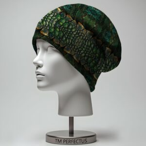 Шапка біні Текстура шкіри крокодила алігатора рептилії зелена Всі розміри Всі сезони