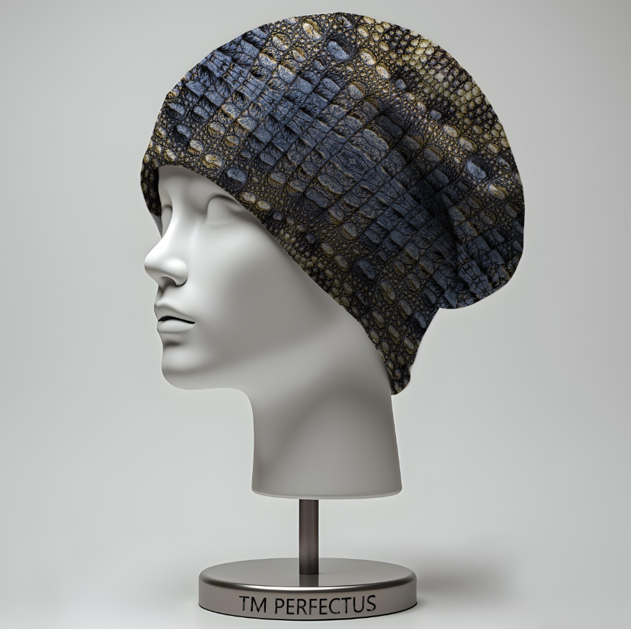 Шапка біні Текстура шкіри крокодила Всі розміри Всі сезони
