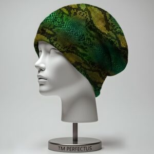 Шапка біні Текстура шкіри змії рептилії зелена 1 Всі розміри Всі сезони