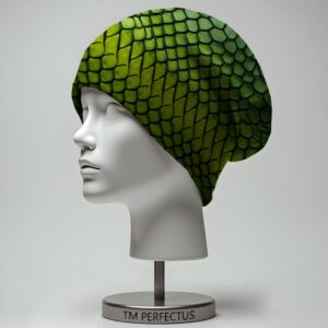 Шапка біні Текстура шкіри змії рептилії зелена Всі розміри Всі сезони