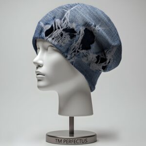 Шапка біні Текстура джинс рвані потерті джинси тканина 2 Всі розміри Всі сезони