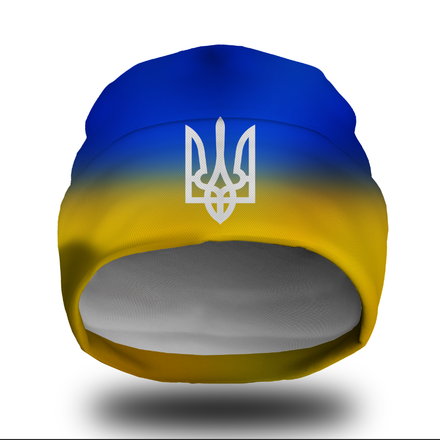 Шапка біні Прапор України тризуб 3 Всі розміри Всі сезони