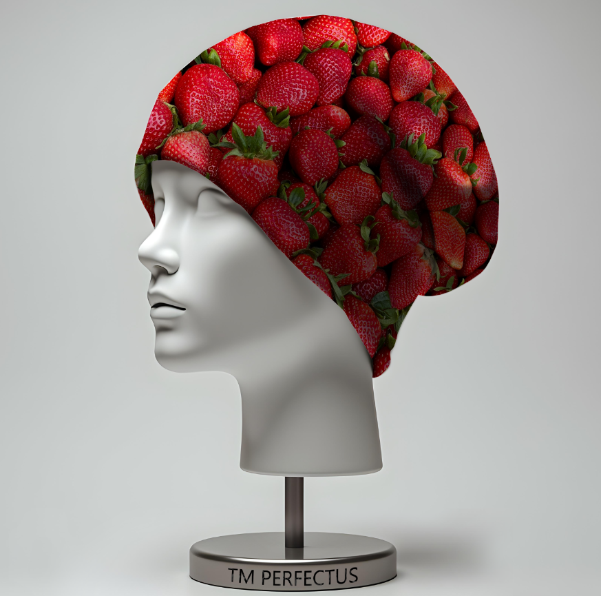 Шапка біні Полуниця ягоди Всі розміри Всі сезони