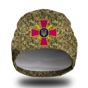 Шапка біні Піксель камуфляж емблема ЗСУ сухопутні війська Всі розміри Всі сезони
