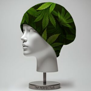 Шапка біні З листям веселої рослини растаман Всі розміри Всі сезони